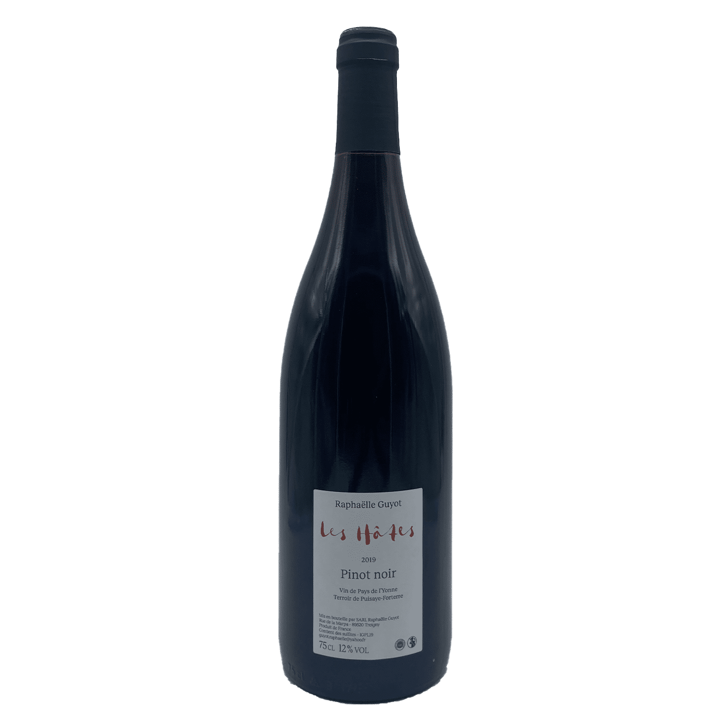 bourgogne-vin-de-pays-de-l-yonne-pinot-noir-les-hates-2019-raphaelle-guyot-verso-infinities-wines Vin de Pays de l’Yonne « Les Hâtes » 2019