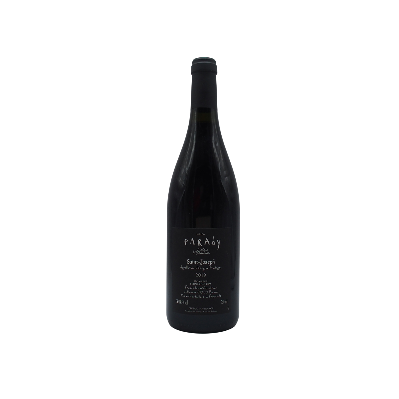 vallee-du-rhone-saint-joseph-rouge-parady-2019-domaine-bernard-gripa-verso-infinities-wines Domaine Bernard Gripa Saint-Joseph « Parady » 2019