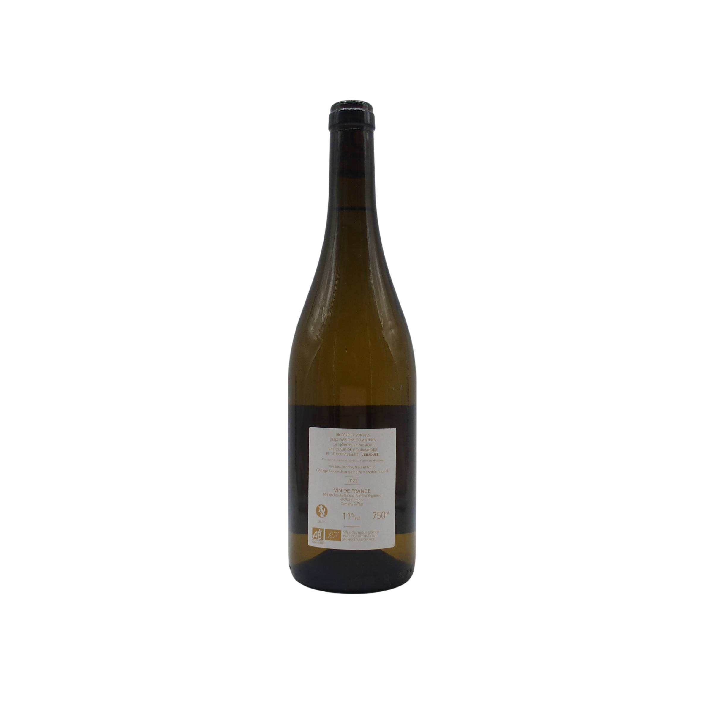 vallee-de-la-loire-vin-de-france-l-enjouee-2022-domaine-ogereau-verso-infinities-wines Vin de France L’Enjouée 2022