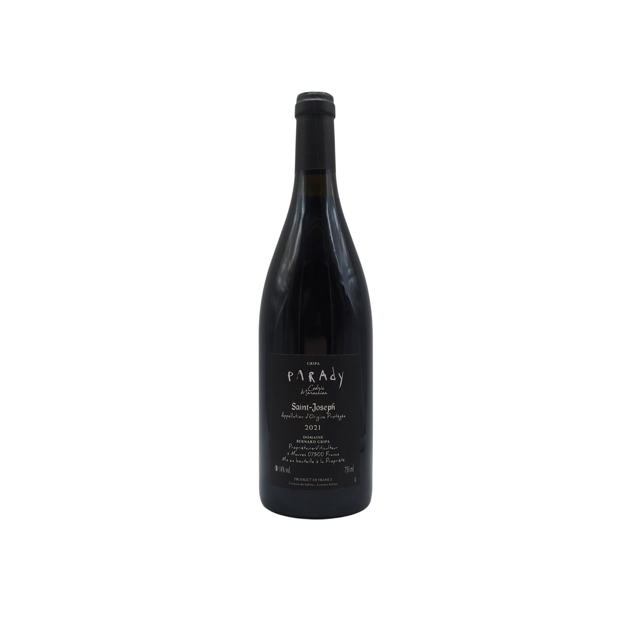 vallee-du-rhone-saint-joseph-rouge-parady-2021-domaine-bernard-gripa-verso-infinities-wines Domaine Bernard Gripa Saint-Joseph « Parady » 2021