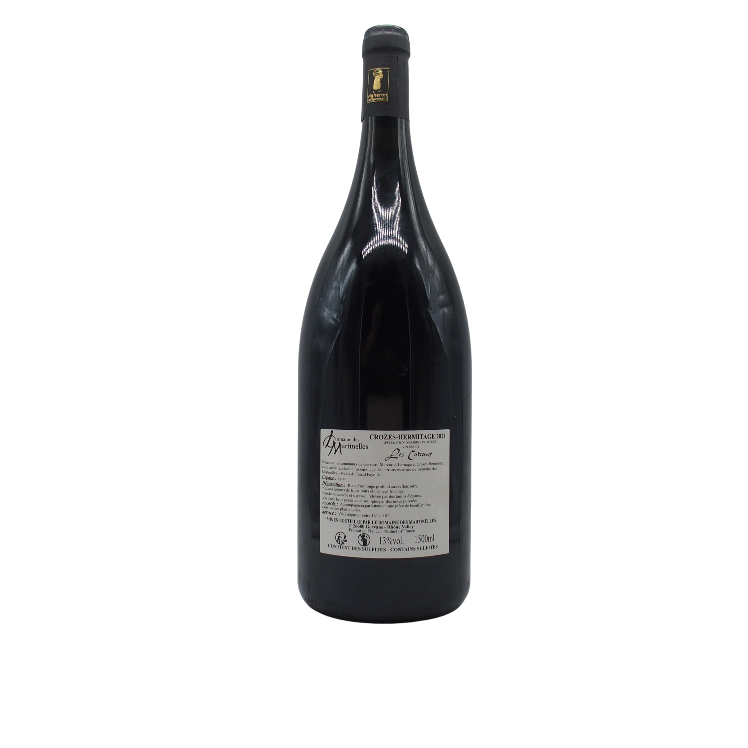 vallee-du-rhone-magnum-crozes-hermitage-rouge-les-coteaux-2021-domaine-des-martinelles-verso-infinities-wines Magnum Crozes-Hermitage « Les Côteaux » 2021 Domaine des Martinelles